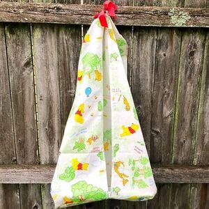 Vintage Winnie the Pooh Fabric Diaper Stacker Holder